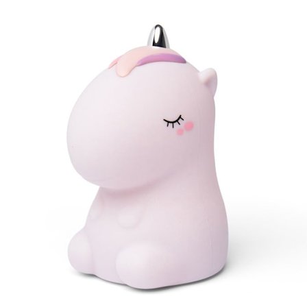 Lilla L - Glitterande rosa enhörning nattlampa med fjärrkontroll - COOL KIDS PROJECT