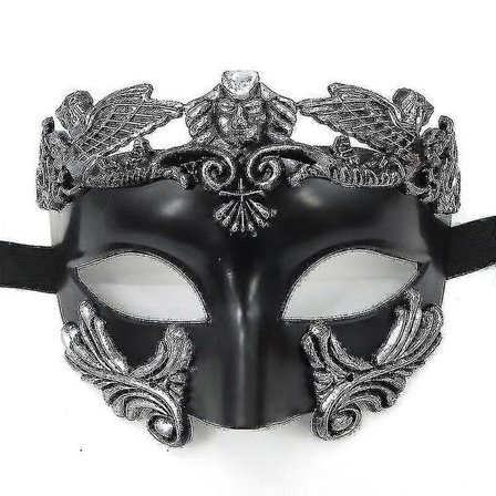 Maske Menn Maske Bryllupsball Maske Mardi Gras Maske Bryllupsball Maske Burlesque Ball Party (1 stk, Svart+ Gull)