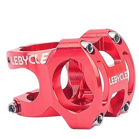 {ca}Korkealujuuksinen 31,8 mm polkupyörän ohjaustanko CNC-jyrsitty maastopyörän ohjaustanko polkupyörän ohjaustangon varsi, punainen