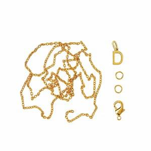 Me & My Box Gold D Pendant Set One Size - Stationery - One size - Gold - Junge - Jewelries & Jewel-case