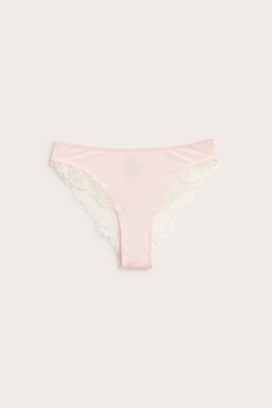 Kappahl | Briefs med spetsdetaljer Ljusrosa XS | Ljusrosa
