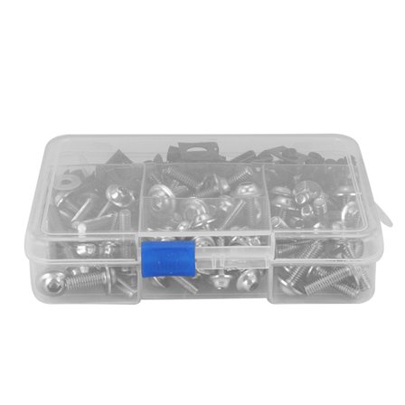 177 stk. Motorsykkel Skruer Kåpe Bolt Kit Universal M5 M6 Passer Yamaha Sportbikes Sølv