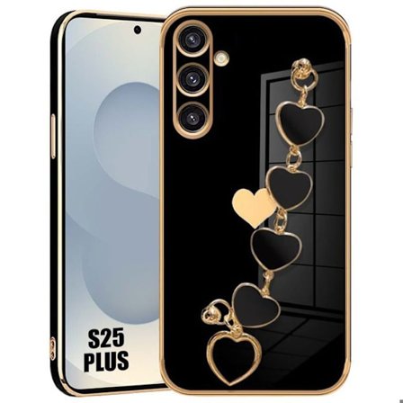 Skyddsfodral för Samsung Galaxy S25 Plus (S25+) Ultra Slim Anti-Scratch med Armband - Svart