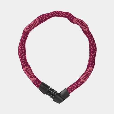 Ketjulukko koodilla / yhdistelmälukko ABUS Tresor 1385, 75 cm, Ø6 mm, Cherry Heart