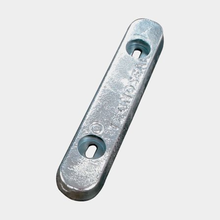 Zinkanod Tecnoseal, för bogpropeller, passar Vetus, 350 x 72 x 35 mm, C/C 200 mm