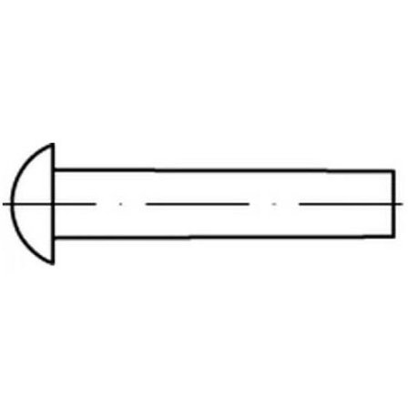 REYHER 006600000100040 Nit STÅL OBH 10 x 40 mm, 100-pack, Infästning