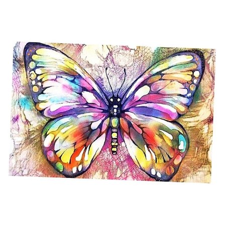 DIY Fjärilsharts Diamantmålningssats Hemväggsdekoration 50 X 40cm