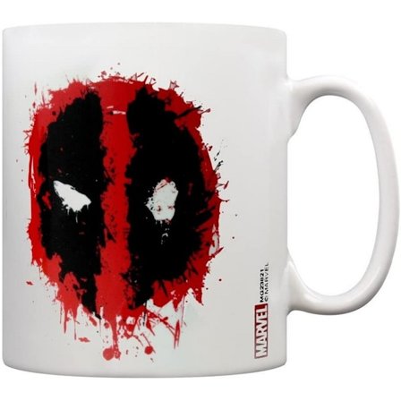 Deadpool Splat Mug En Storlek Vit/Röd/Svart