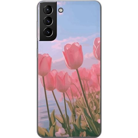 Mobilskal till Samsung Galaxy S21+ 5G med Rosa Tulpaner
