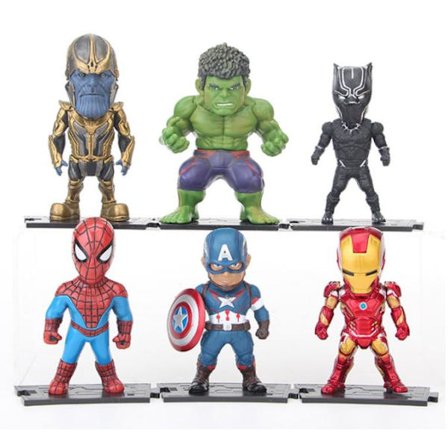6 Paketti Marvel Avengers Sankareita Figuureja 7-8 CM