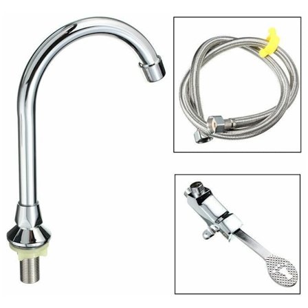 Hjemmekøkken mixer hane med 1m fleksibel slange og bundplade