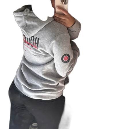 Grå hoodie från Hoodrich med tryck