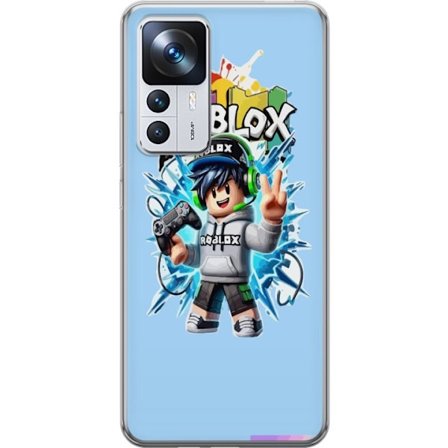 Kompatibelt Mobilskal till Xiaomi Xiaomi 12T Färgstark Roblox-karaktär med handkontroll och energifylld splash art design, perfekt för barnrum och