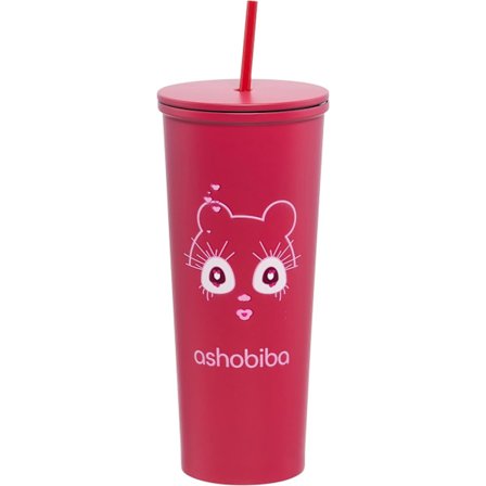 Termos Rostfritt Stål Sugrör Röd 2-pack ASHOBIBA