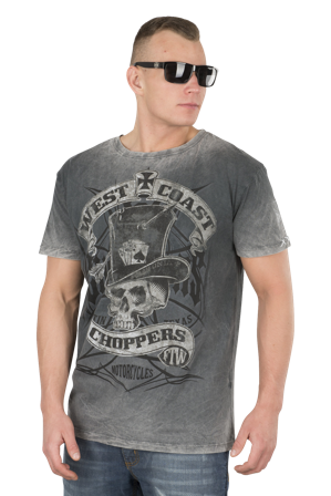 T-Shirt West Coast Choppers Cash Only Schwarz/Grau S