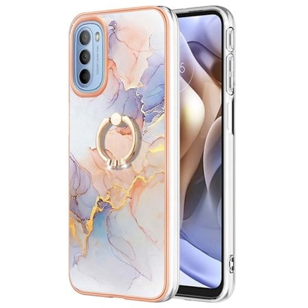 Marmormotiv Motorola Moto G41 / Motorola Moto G31 skal - Milky Way Marmor Vit