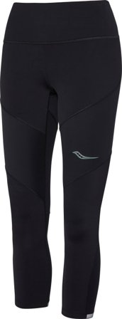 Saucony Women's Time Trial Crop Tight Women workout trousers Black L