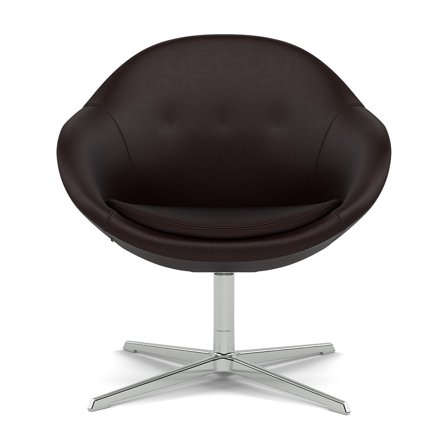 Varier Furniture Kokon Club - Brown Leather - Chrome base