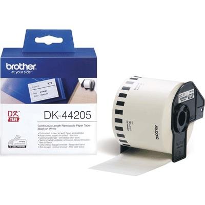 Brother DK44205 - Fjernbart adhesiv - hvit - Rull (6,2 cm x 30,5 m) 1 rull(er) merkelapper - for Brother QL-1050, 1060, 500, 550, 560, 570, 580, 650,