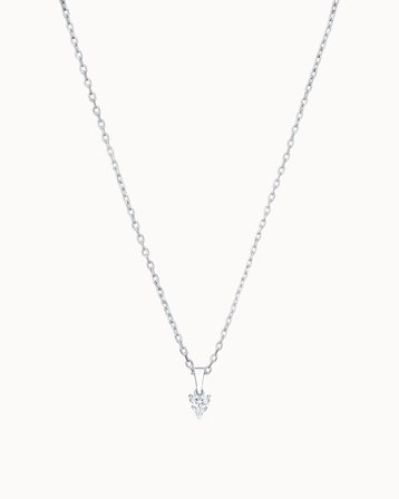 Suzanne Halsband med Labbodlad Hjärtformad Diamant 950 Platina