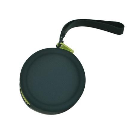 Mini rund silikon myntveske Headsetveske Kid gave green