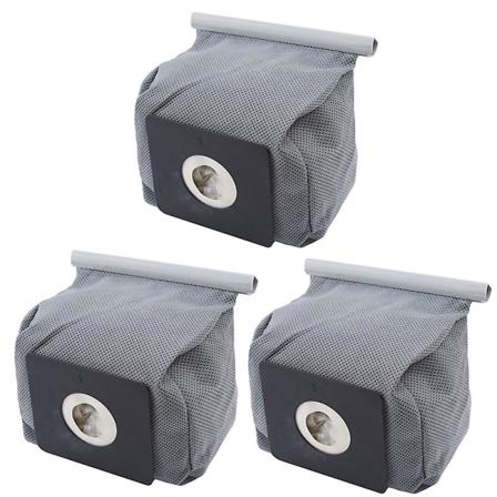 3 stk vaskbare universale støvsugerposer i stoff for Lg støvsuger 13x12cm gray