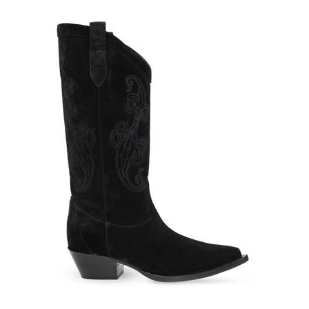 Etro, Heeled ankle boots Zwart, Dames, Maat:39 EU,rubber,geborduurd patroon