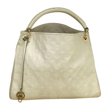 Louis Vuitton Vintage, Pre-owned Handbag Artsy Mm Neige White Empreinte Leather Hobo Tote Bag Dc 570 Wit, Dames, Maat:ONE Size