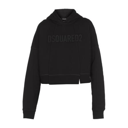 Dsquared2, Hoodie Zwart, Dames, Maat:S,Katoen