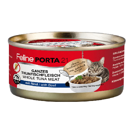 Porta21 - Feline Tunfisk med oksekjøtt 156g - Katt - Kattefôr & kattemat - Våtfôr og våtmat - ZOO.no