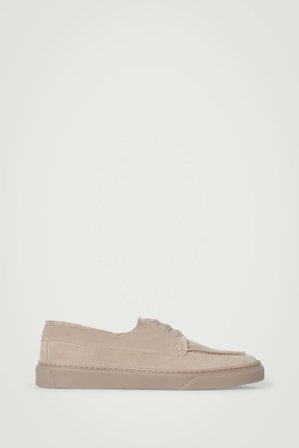 COS Men's Suede Trainer Boat Shoes in Beige