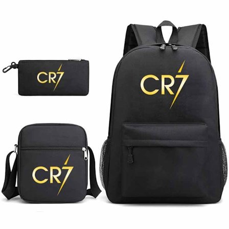 CR7 Ronaldo 3 stk Sett Ryggsekk Mochila Barn Kapasitetsvesker