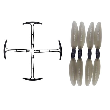 4x Ekstra Propel + Propelbeskytter til HS175 D65 SYMA X500 X30 Z6 Drone