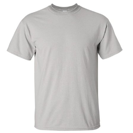 Gildan Ultra Cotton T-shirt med kort ärm för män, S, isgrå
