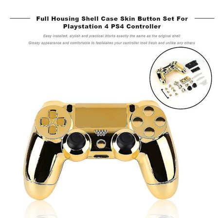 Full Housing Shell Case Knappsett for PS4-kontroller