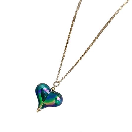 Sydänriipusketju kaulakoru naisille tytöille lausunto choker villapaitaketju korulahja ystävänpäiväksi häät [HK]