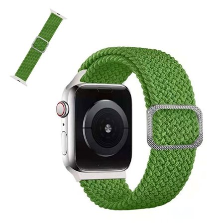 Apple Watch 40 mm klockarmband med nylonmönster - Ljusgrönt