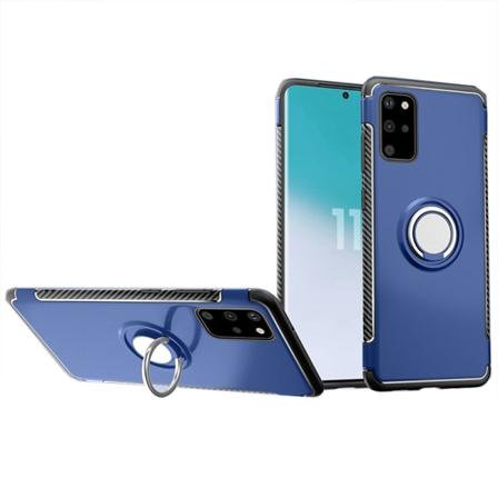 Professionelt cover med ringholder - Samsung Galaxy S20 Plus Blå