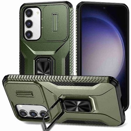 Til Samsung Galaxy S23+ 5g Skydende Camshield Holder Mobiltelefon Etui