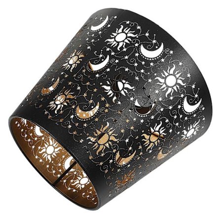 Yöpöydän lampunvarjostin rautainen lampunvarjostin keittiöön käytävään yksinkertainen tyyli pyöreä kulta 19.00X19.00X15.00CM projisointiefekti 1kpl