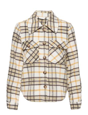 Vibira Short Check Shacket/Pb Beige Vila