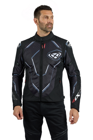 Giacca Moto Ixon Demoniak Nero/Bianco M