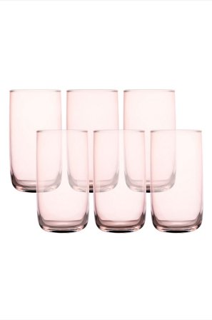 Hermia - Glasuppsättning (6 delar) Liya - Rosa - Dricksglas - Från Homeroom