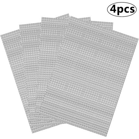 Fintmasket net 4 stk. stålnet fintmasket net netfilter rustfrit stål myggenet trådnet til dørvinduer anti mus insekter slanger hovedfilter med 1