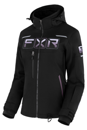FXR Maverick Snow Jacket Women Black/Muted Grape Fade 6