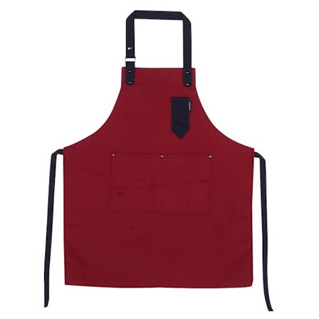 Moderigtigt forklæde i bomuld med lomme til hjemmekøkken, kaffebar og rengøring