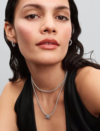 Pandora Infinity Knot Heart Sterling Silver Charm With Clear Cubic Zirconia - Silver - ONE SIZE