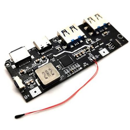 Duals USB Type-C 5V 4.5A 22.5W Mobil Strømbank 18650 Lademodul QC4.0 QC3.0 LED med NTC Temperaturbeskyttelse