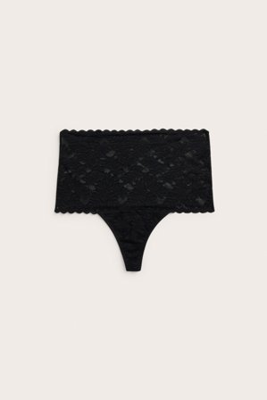 Kappahl | Spetstrosa med hög midja | Svart