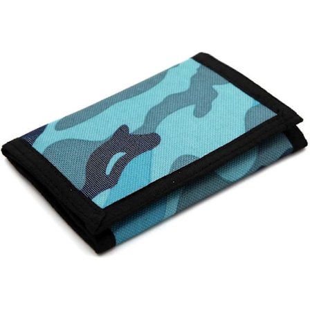 Rfid Kolmitaitettava Kangas Camouflage Lompakko Miehille, Pieni Kolikkokukkaro Vetoketjulla Ja Etutaskulla Lapsille (sininen), Pieni Sininen -